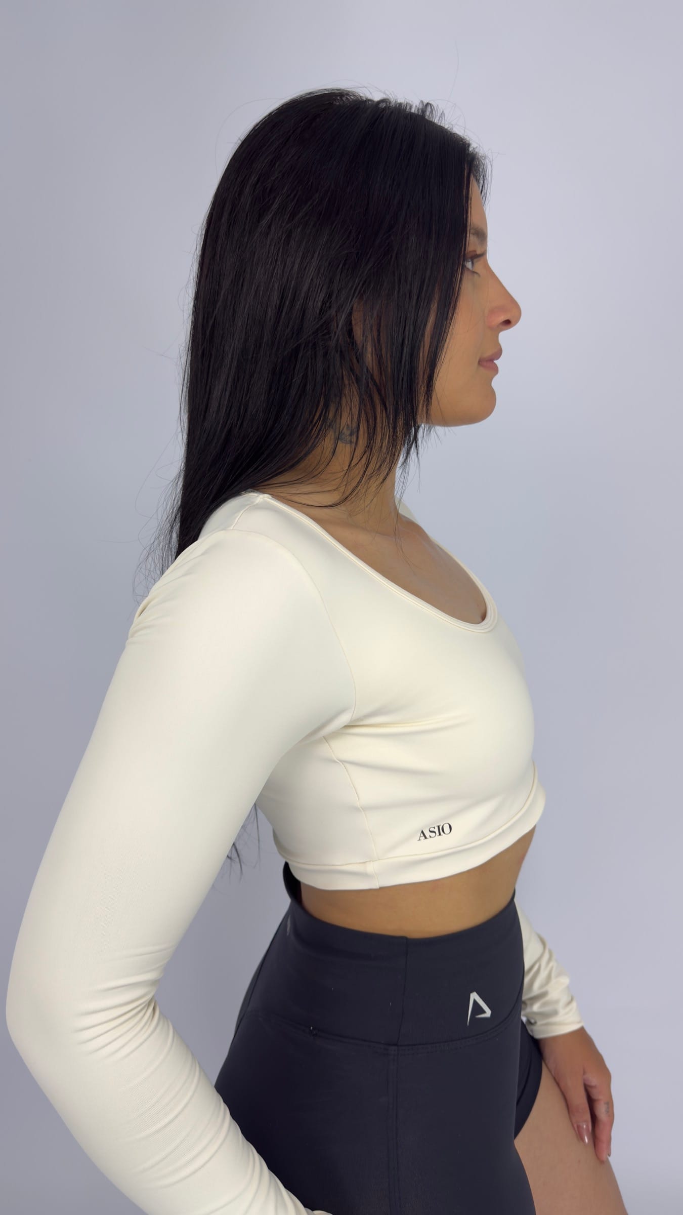 Cropped Maia Off-white Aveia, costas