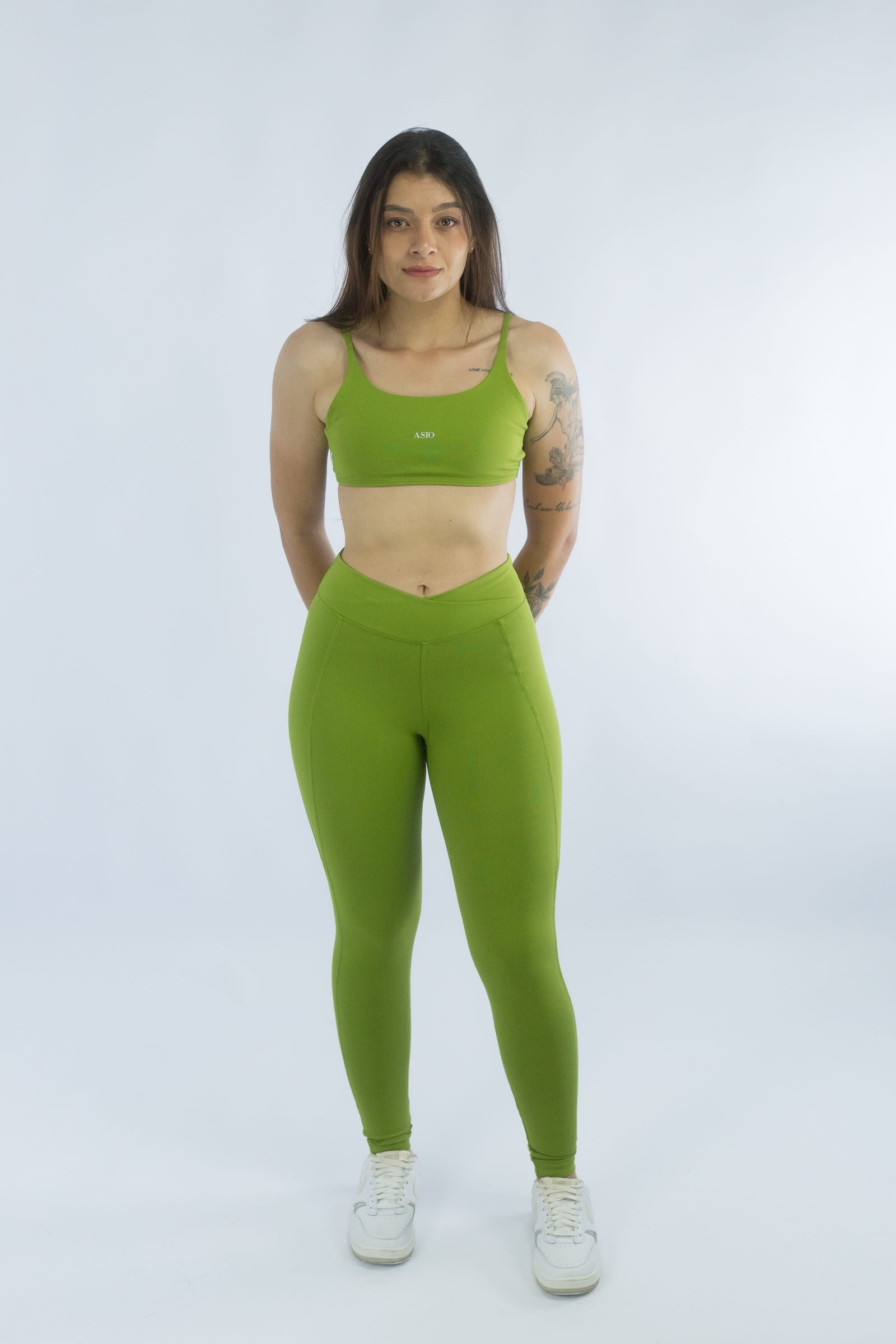 Legging Ascensão Verde Abacate, frente